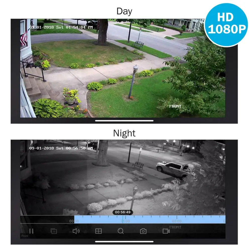 ANNKE 2 шт 1080P камера наблюдения s 2MP IP66 Водонепроницаемая Для дома и улицы комплект для камеры видеонаблюдения 30 м ночного видения с Умной инфракрасная камера