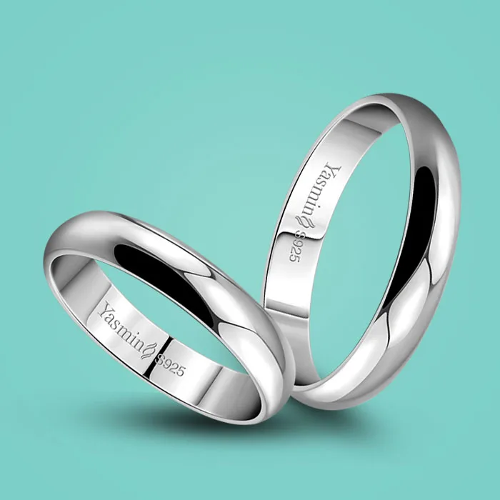 

Fashion Couple Rings 925 Sterling Silver Smooth Design Ring Simple Silver Silver Ring Anniversary Gifts popular Argent jewelry