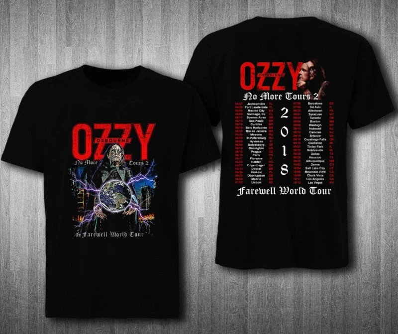 Ozzy Osbourne T Shirt Farewell World Tour Dates New Unisex T-Shirt |