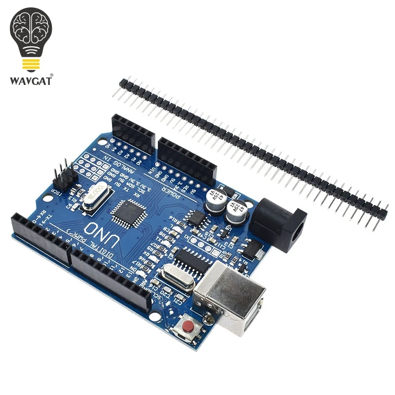 Модифицированная версия один набор UNO R3 CH340G+ MEGA328P Чип 16 МГц для Arduino UNO R3 макетная плата+ USB кабель - Цвет: UNO R3