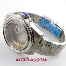 43 мм нержавеющая сталь часы с сапфировым стеклом чехол fit ETA 821A 2836 Движение