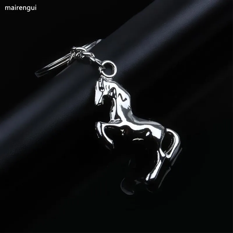 

Metal prancing horse keychain men women ornaments car key chain for Ford mustang Ferrari F8 Tributo logo key ring transport gift
