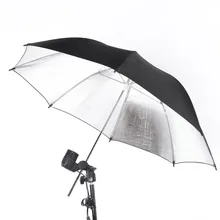 Аксессуары для фотографии отражатель зонтик 3" /83 см Фотостудия вспышка светильник светоотражающий черный серебристый зонтик