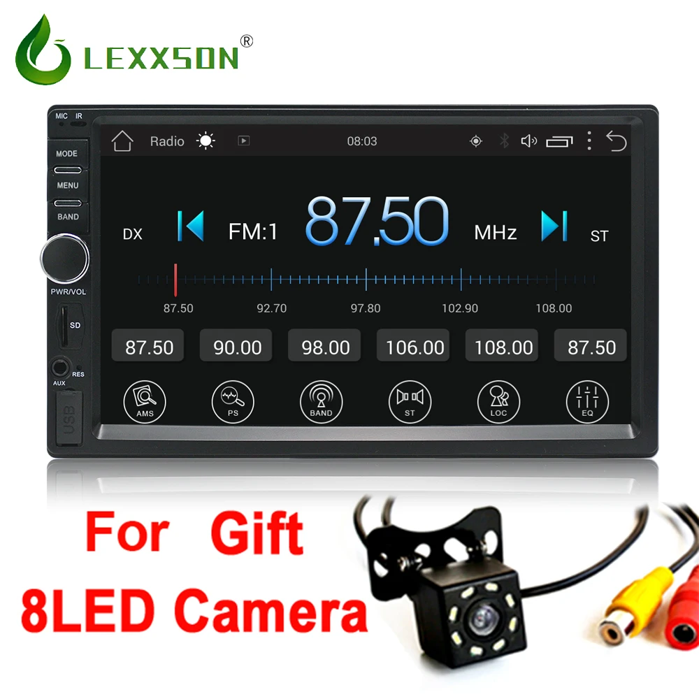 

Auto Android 6.0 7" car autoradio with GPS navigation double din Touch Screen multimedia player 1024*600 free camera support dab