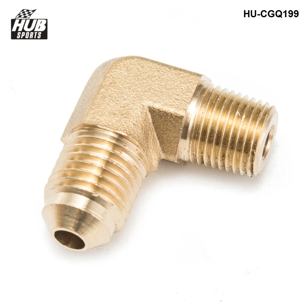 Латунный наконечник наконечника 90 градусов 1/8 &quotNPT * AN4 шланг ID для турбо масла