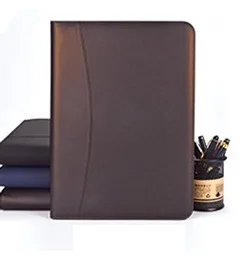 Harphia A4, Сумка для документов, портфель, искусственная кожа, держатель для файлов, офисная, деловая, Классическая папка-менеджер, калькулятор, Примечание - Цвет: Antique Brass