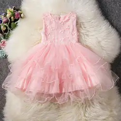 2019 Брендовое красивое платье с цветочным рисунком для маленьких девочек кружевные вечерние платья принцессы с юбкой-пачкой из тюля для