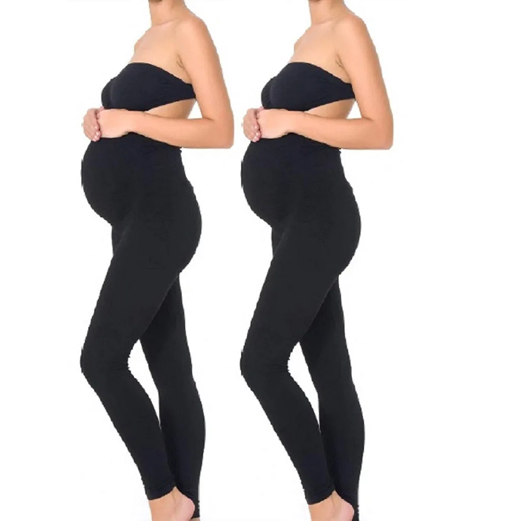 2 шт., женские Сексуальные Леггинсы для беременных, Бесшовные штаны для йоги, эластичные брюки для беременных, одежда для фотосессий