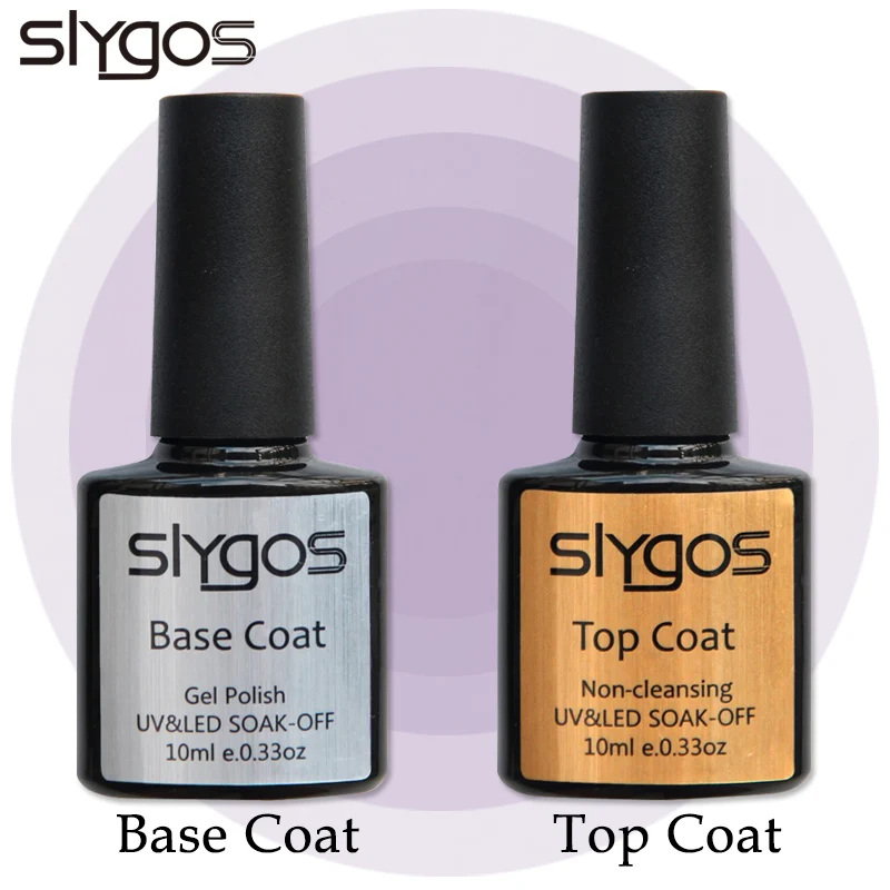 

SLYGOS 10ML Portable Nails Gel Polish TOP BASE Coat Long Lasting Soak Off Base Gel Nail Art Matt Topcoat UV Gel Varnish Manicure
