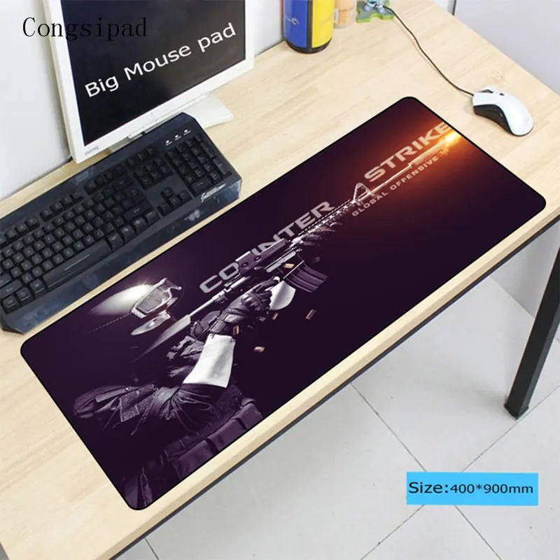 Congsipad Counter Strike CSGO  Print Locking Edge PC Computer Gaming Mousepad Rubber Play Mat For League of Legends Dota 2 Gamer