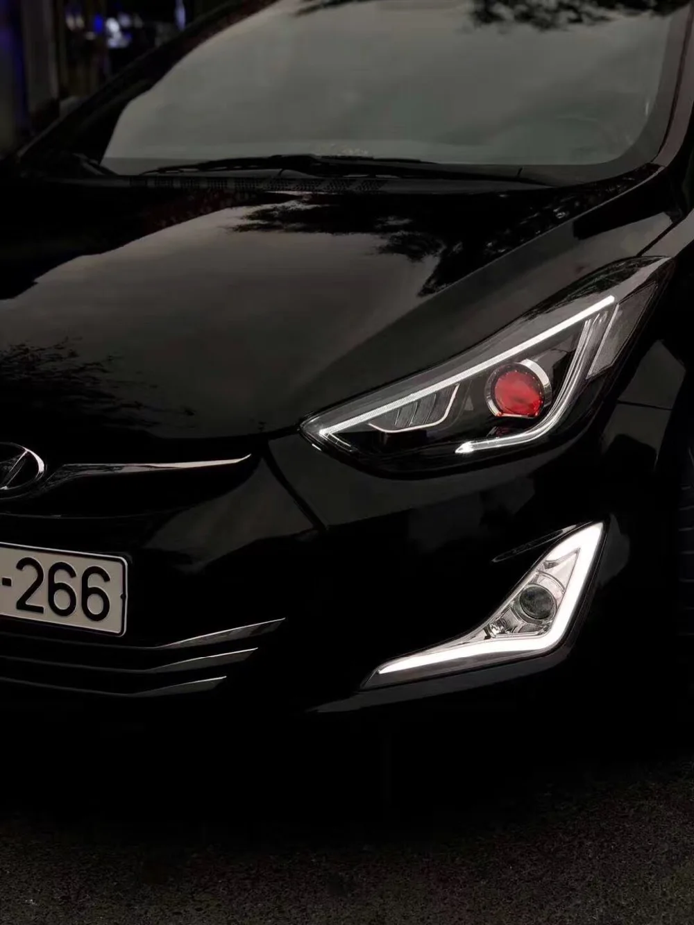 Led drl Дневной ходовой светильник для hyundai Elantra-15 J5 Avante MD+ противотуманная фара объектив проектора+ желтые поворотники