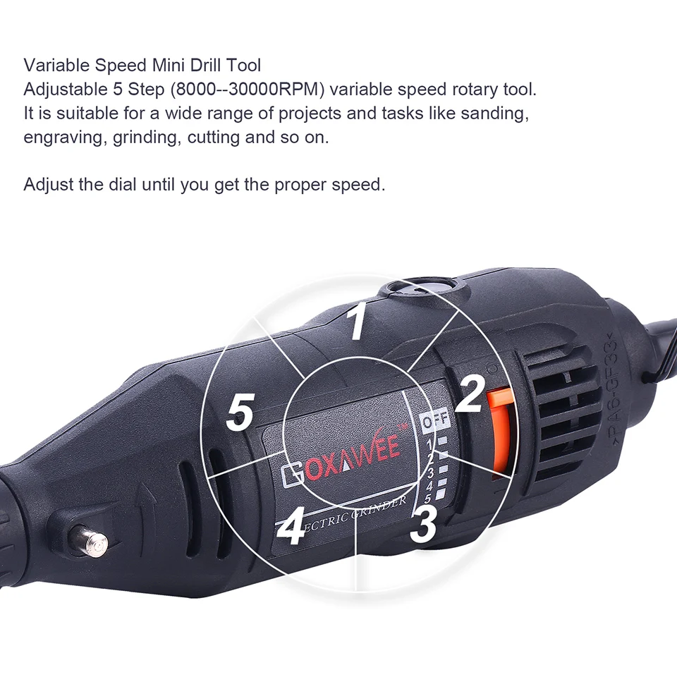 GOXAWEE Electric Mini Hand Drill Rotary Tools Metal Wood Engraver Grinder Polishing Machine For Dre