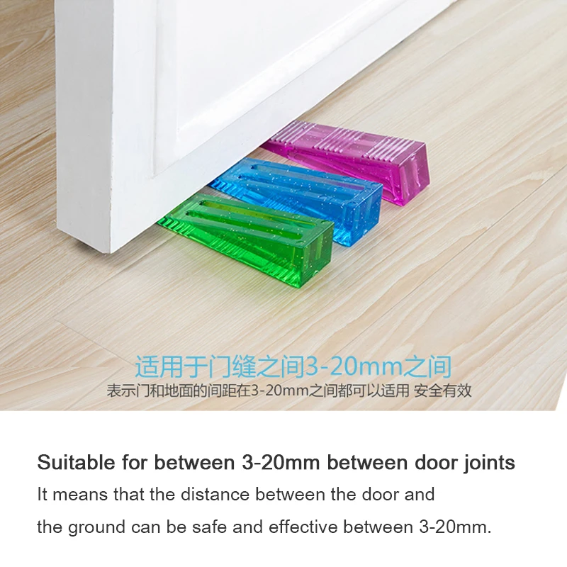 Silicone Door Draft Stopper Wedge Block Guard Wind Dust Blocker