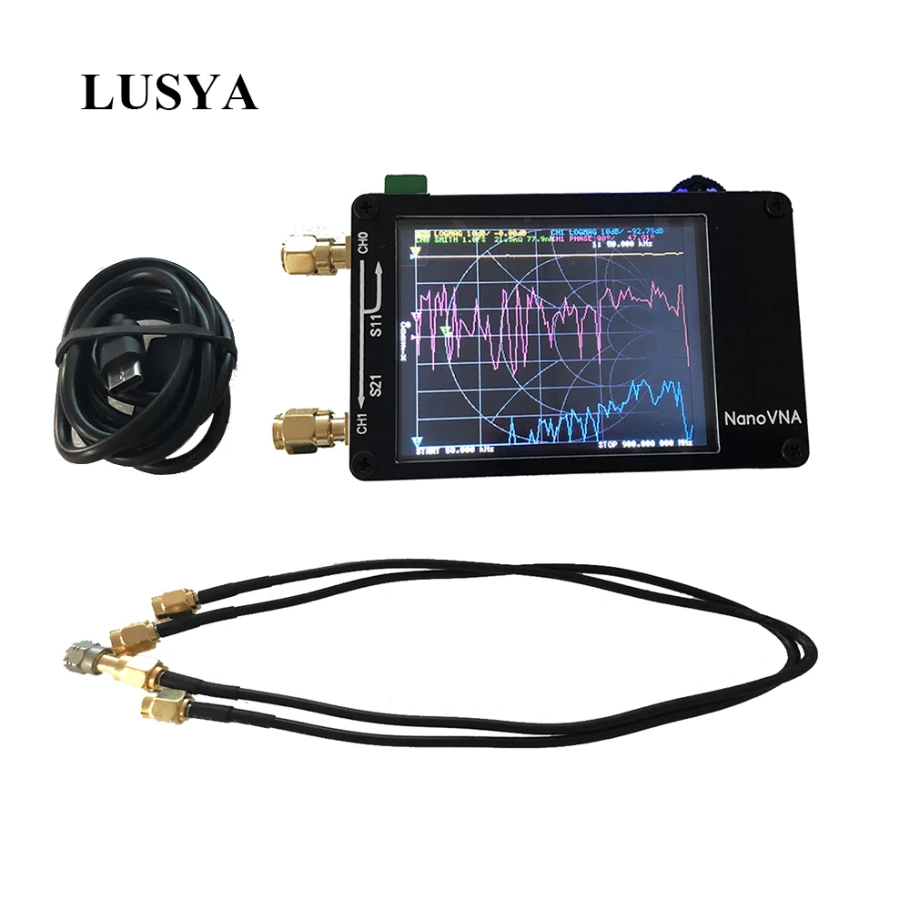

Lusya NanoVNA 2.8 inch Touch LCD HF VHF UHF UV Vector Network Analyzer 50KHz - 300MHz Antenna Analyzer with battery A5-020