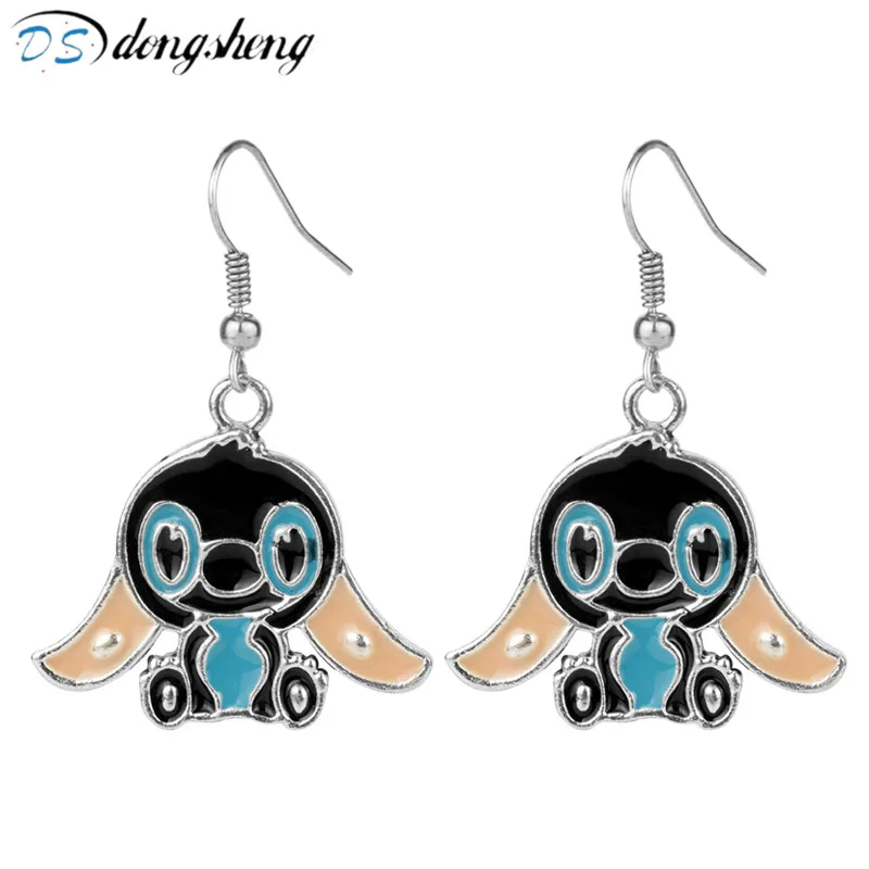 

dongsheng Cartoon OHANA Stitch Dangle Earrings How To Train Your Dragon 2 Toothless Night Fury Cosplay Jewelry Women Earring-15