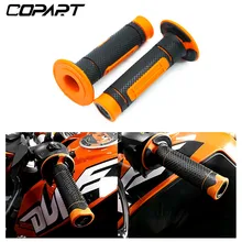 Резиновые гелевые мотоциклетные ручки, Нескользящие, ручные ручки l для KTM Duke 125 200 250 390 7/" 22 мм, ручки для руля велосипеда, оранжевые