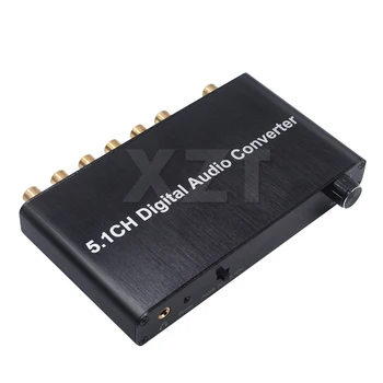 

High Quality 5.1CH Digital Audio Converter Decoder SPDIF Coaxial to RCA DTS AC3/DST to 5.1 Amplifier Analog Converter for PS4