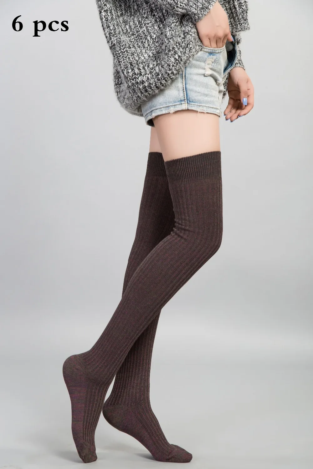 6 pcs 2018 hot Socks For Women Fashion Lady Girls women Sexy Over The