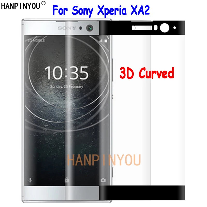 

For Sony Xperia XA2 / Dual H3113 H3123 5.2" 9H Ultra Thin 3D Curved Full Cover Front Tempered Glass Film Screen Protector Guard