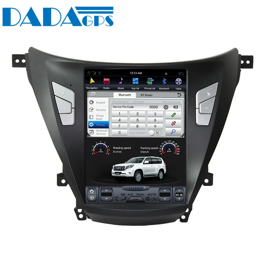 Cheap 10.4"Tesla style Android 7.1 Car multimedia Radio player For HYUNDAI ELANTRA / MD 2011-2018 GPS Map Navigation no dvd WIFI 3