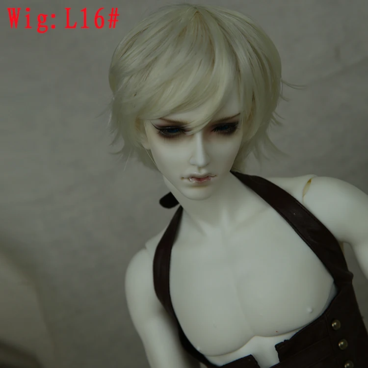 Парик для куклы BJD 1/3 высокотемпературные короткие волосы коричневые черные