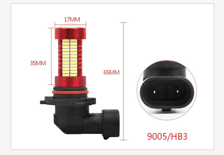 Aileo автомобилей головной светильник лампочка hb3 h10 H11 светодиодные hb4 h8 h9 h16JP 9005 9006 туман светильник 3000K белого и синего цвета цвет красный, желтый 12V 24V 2000LM 106 SMD