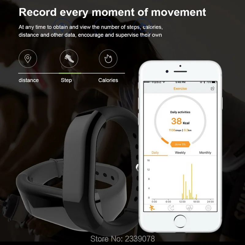 IP67 Waterproof Smart bracelet Bluetooth fitness Band Sport Wristband Heart Rate Monitor watch smartphone fitbit tracker weight controller (16)