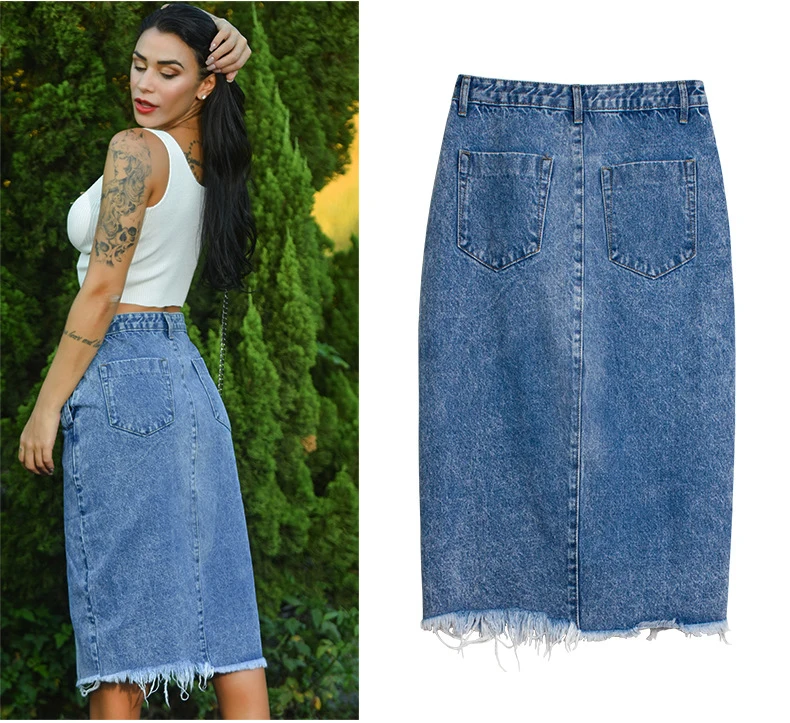 Skirt of female skirt hairline furl furl to wrap hip bull-puncher skirt irregular tassel tall waist skirt of halter MIDI skirt (12)