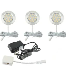 Затемнения 12 В под кабинет свет Светодиодные шайбы беспроводной светильник Прожекторы для под счетчик, полка мебель Кухонные светильники