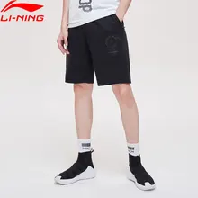 Li-Ning Мужская серия WADE шорты 72% хлопок 28% полиэстеровый Обычный Fit карманы Drawstring Спортивные шорты AKSP049 MKD1615
