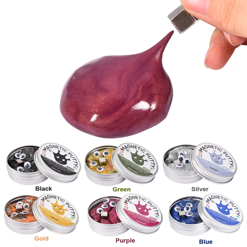 

Creative slime Playdough Magnetic Mud Handgum Silly Putty Magnet Clay Hand Gum Magnetic Plasticine Toy Birthday gift drop