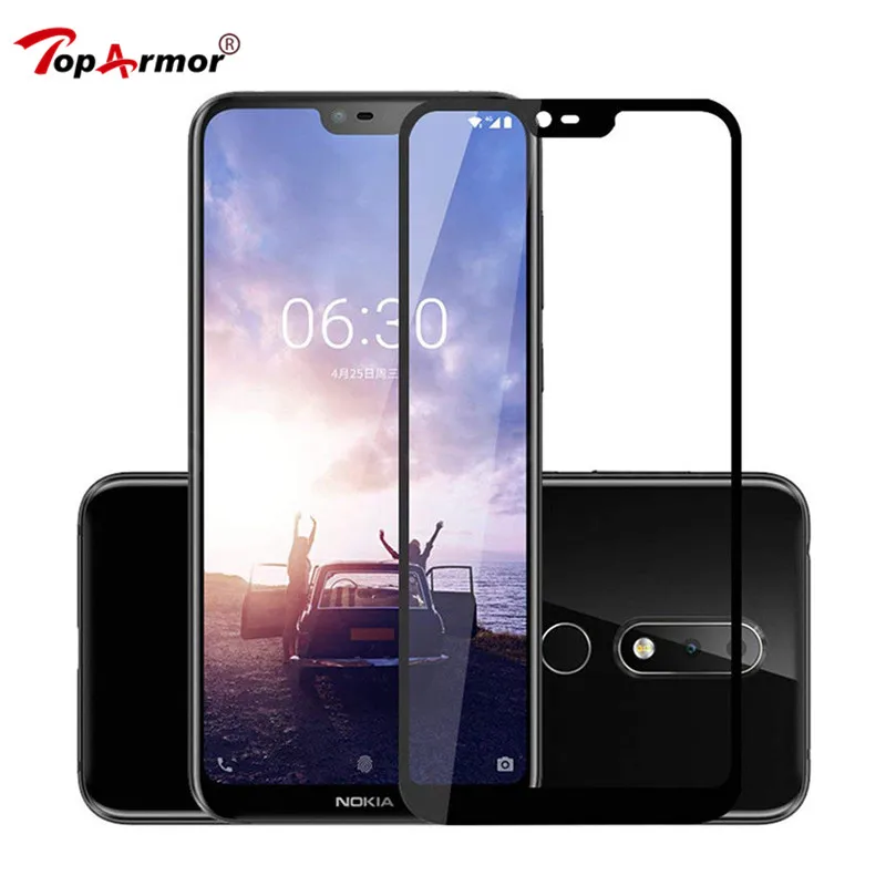 2 шт Закаленное стекло пленка для Nokia 6 1 Plus X6 2018 9H полное покрытие экрана Премиум