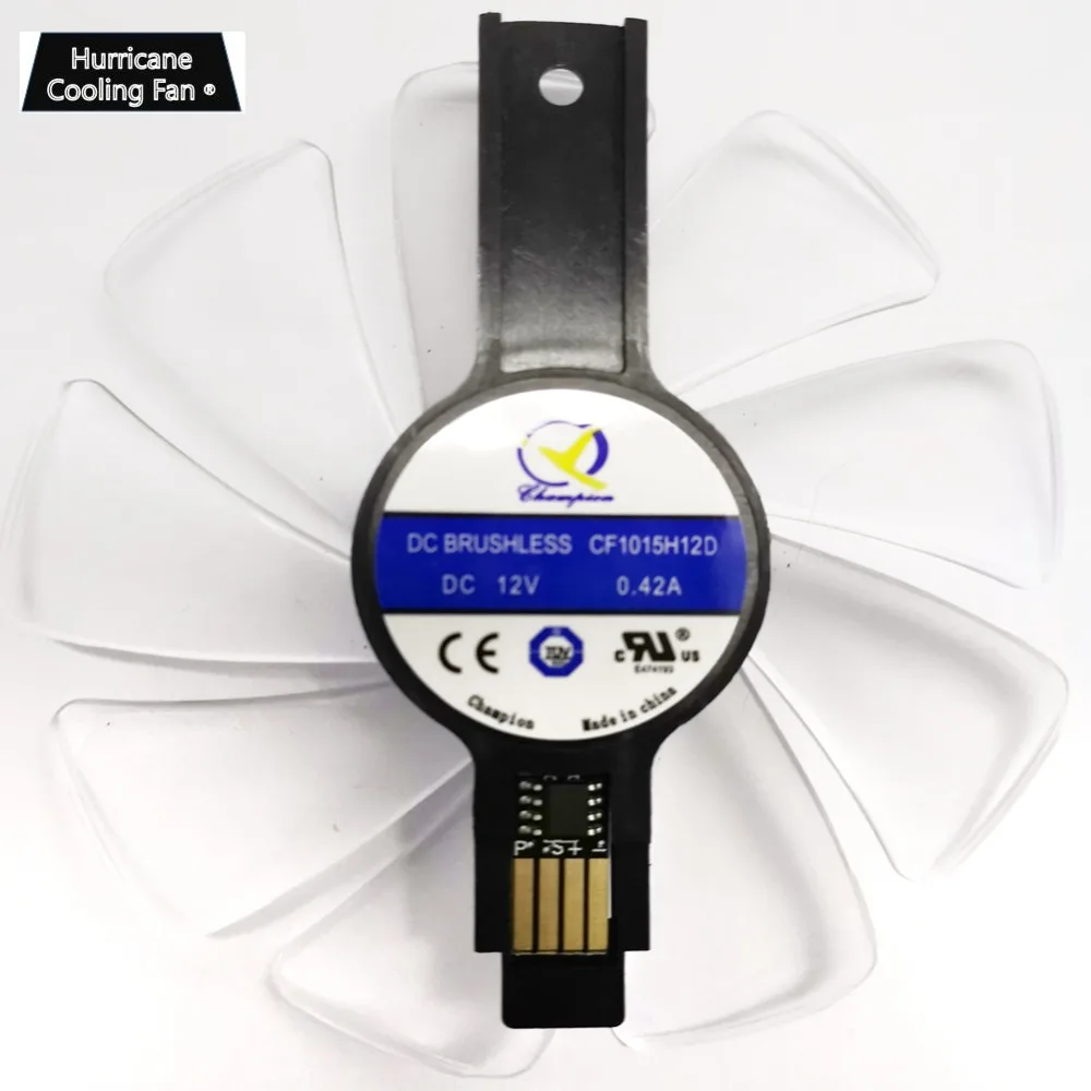 Baratos 95mm CF1015H12D tarjeta gráfica azul Led ventilador para Sapphire NITRO RX480 RX470 RX580 RX570 RX590 RX 470, 480, 570, 580, 590 4G 8G