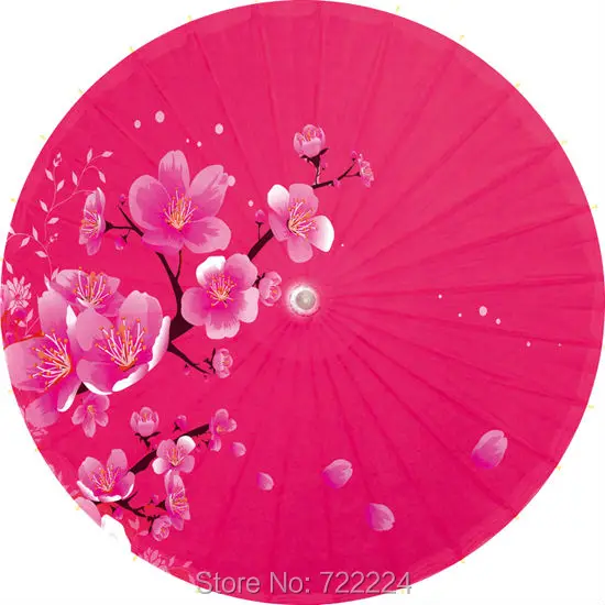 

Dia 50cm Small Chinese Red Bottom Peach Blossom Parasol for Child Handmade Craft Dance Props Celebrating Oiled Paper Umbrella