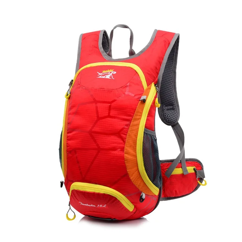 15л Сверхлегкий велосипедный рюкзак, мужской водонепроницаемый наплечный Рюкзак Для Езды, дорожная сумка, гидратация, mochilas wo, мужской рюкзак - Цвет: red