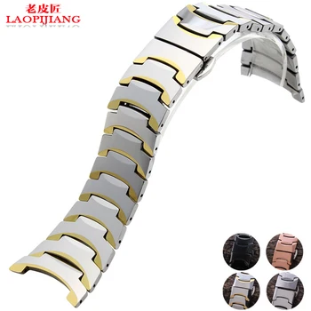 

Watch with alternative rado 6027 stainless stee bracelet watchband with butterfly buckle and accessories strap for men and women