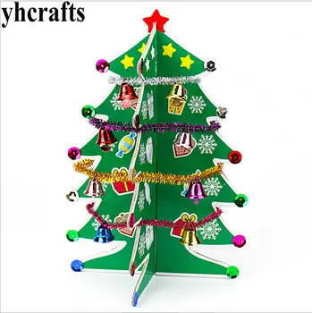 

2PCS/LOT,DIY cardboard christmas tree craft kits.X'mas ornament.Early educational toys.Craft material.Kindergarten crafts.OEM