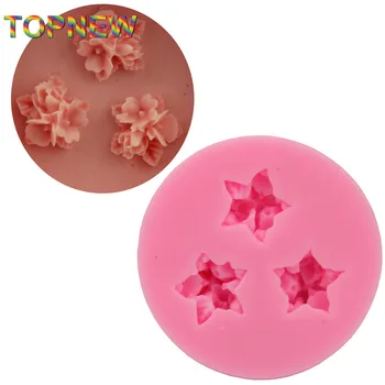 

New silicone Dia 4.6CM retail wholesale silicone cake mold Flower For fondant decorating tools Mould silicone DIY C1774