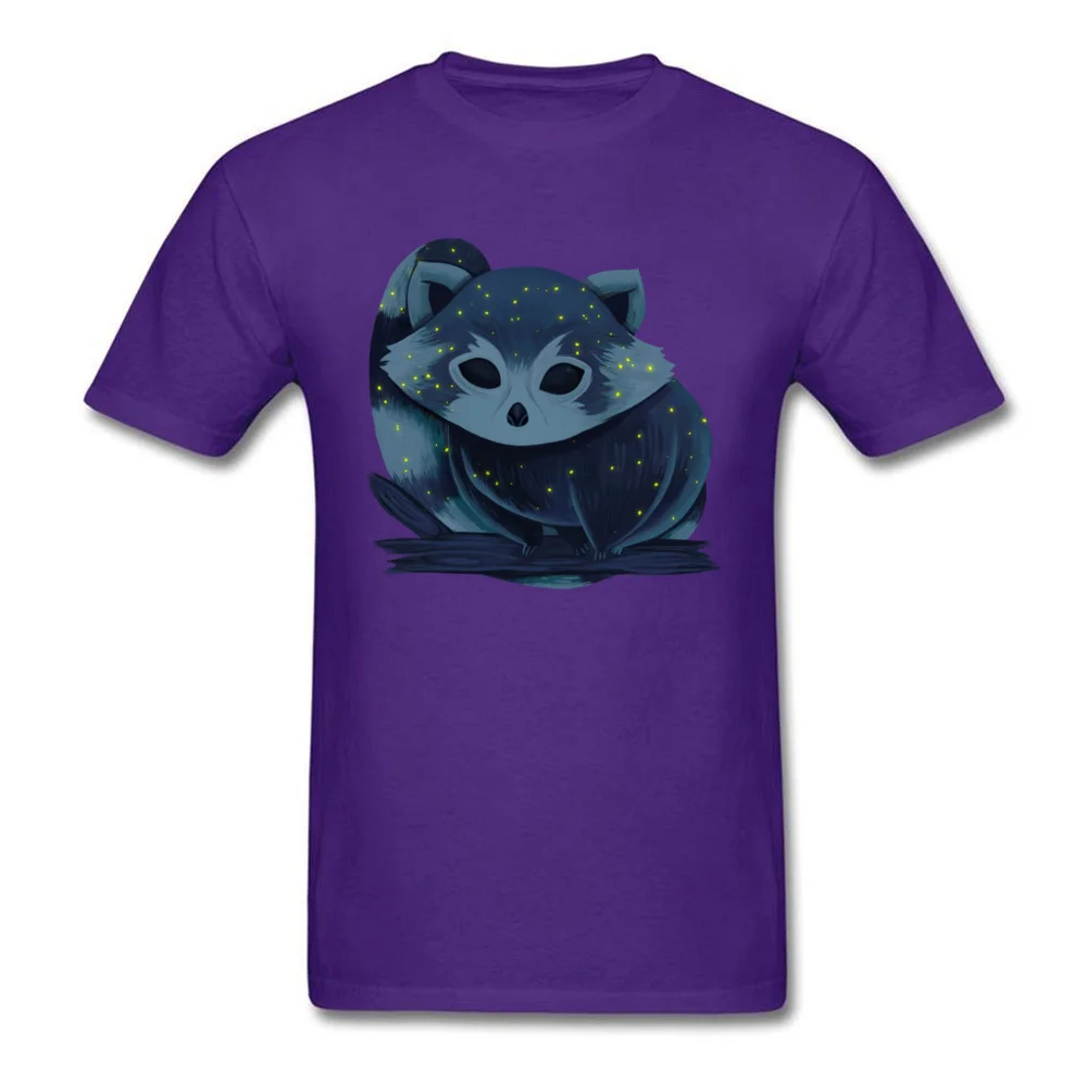 RED PANDA FROM SPACE Funky Print Tops T Shirt Crewneck Summer 100% Cotton Short Sleeve T Shirts for Men Gift Clothing Shirt RED PANDA FROM SPACE purple