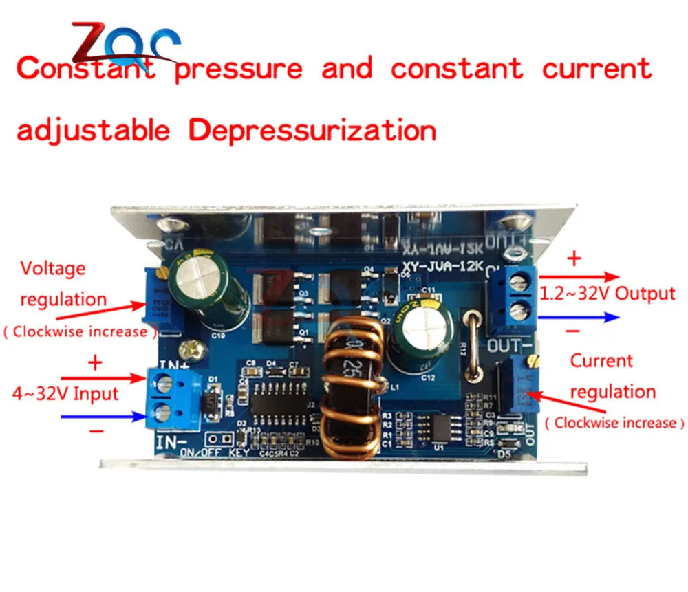 12A 200W Регулируемый DC-DC понижающий преобразователь Бак Мощность модуль 4 V-32 V постоянного тока до 1,2 V-32 V постоянного тока