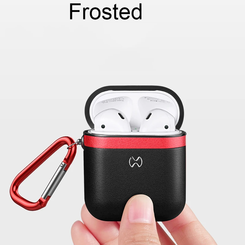 Чехол для Apple AirPods кожаные чехлы Air Pods беспроводные матовые наушники хранения