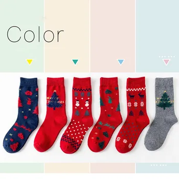 

MAXIORILL 3-pairs Christmas Happy Socks Women Socks short женские носки calcetines mujer divertido printed Cute Mid socks set #3