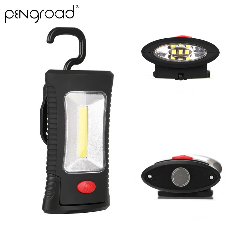 

Multifunction COB LED Flashlight With Magnet Portable Car Repair Torch Camping Tent Flashlight With Pothhook linterna led SL014