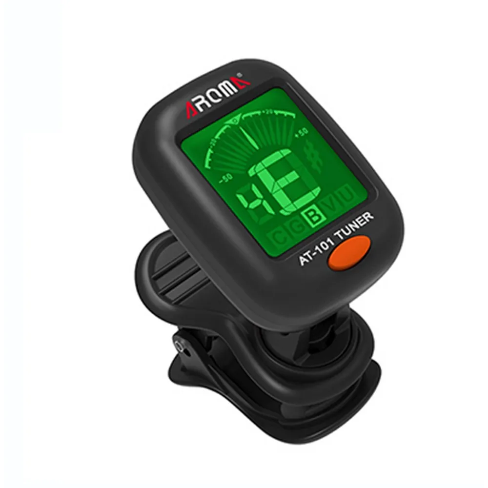 AROMA Electric Guitar Tuner Pedal Clip on Chromatic Digital Mini LCD Screen Tuners for Guitar Bass Violin Ukulele Accessories