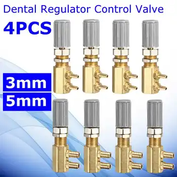 

4pcs 3mm/5mm Copper Dental Regulating Control Valve Rod Water Adjustor Tuner Set for Dental Chair Turbo Unit Replacement Kit