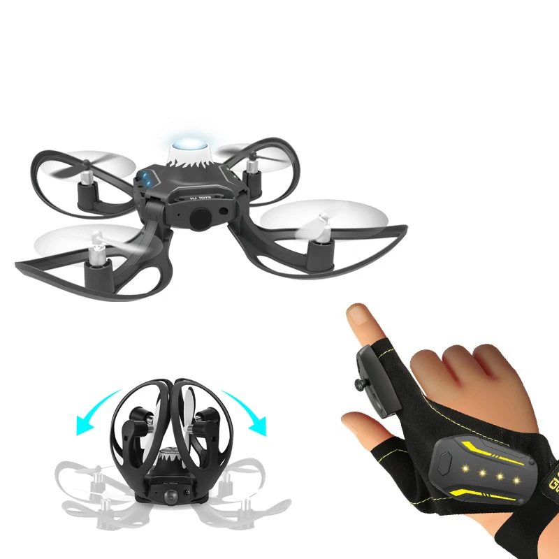 

Hand Sensor Control Quadcopter WiFi FPV 2.4 G RC Helicopter Aircraft Gloves Control Mini Foldable Drone with 480P Camera