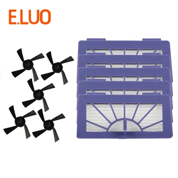 

Replacement Spare Parts 5pcs HEPA Filter + 5pcs Side Brush to Cleaning Home for XV-11 XV-12 XV-14 XV-15 Robot Vacuum Cleaner