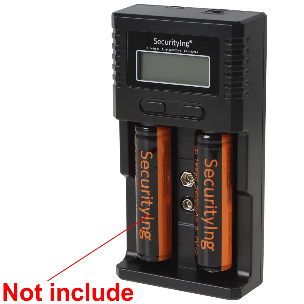 Безопасное зарядное устройство с ЖК-дисплеем с usb-кабелем для литий-ионного Ni-MH LiFePO4 26650 18650 16340 18350 AA AAA батареи