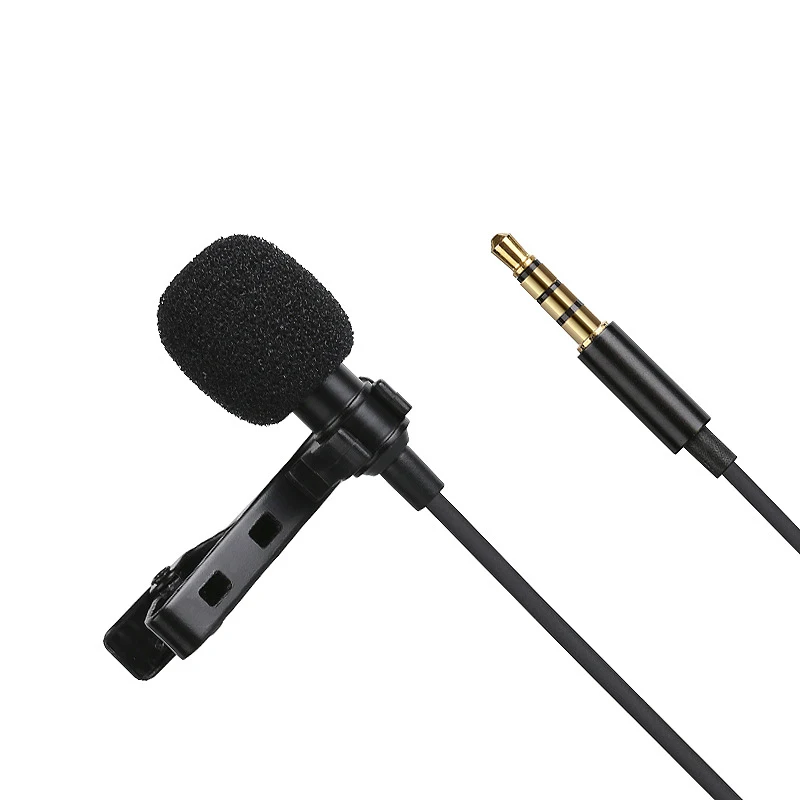 

Lavalier Lapel Portable Clip-on Microphone Mic 3.5mm Audio Plug Length 1.5m Omni-directional Noise-canceling Mic for Smartphone
