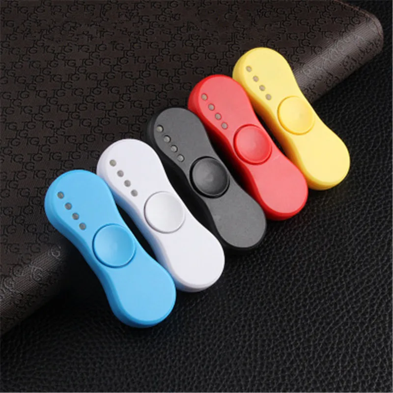 

LED Hand Spinner Electronic Cigarette Lighters Flameless USB Electric Charging Plasma Lighter Fidget Spinner Finger Windproof